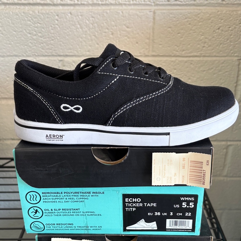 Black Canvas Sneakers with White Soles-Nursing Shoes